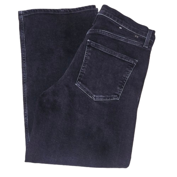 AGOLDE Ren Womens Wide Leg Hush Black High Rise Ankle Denim Jean Size 30 Organic - Picture 5 of 14